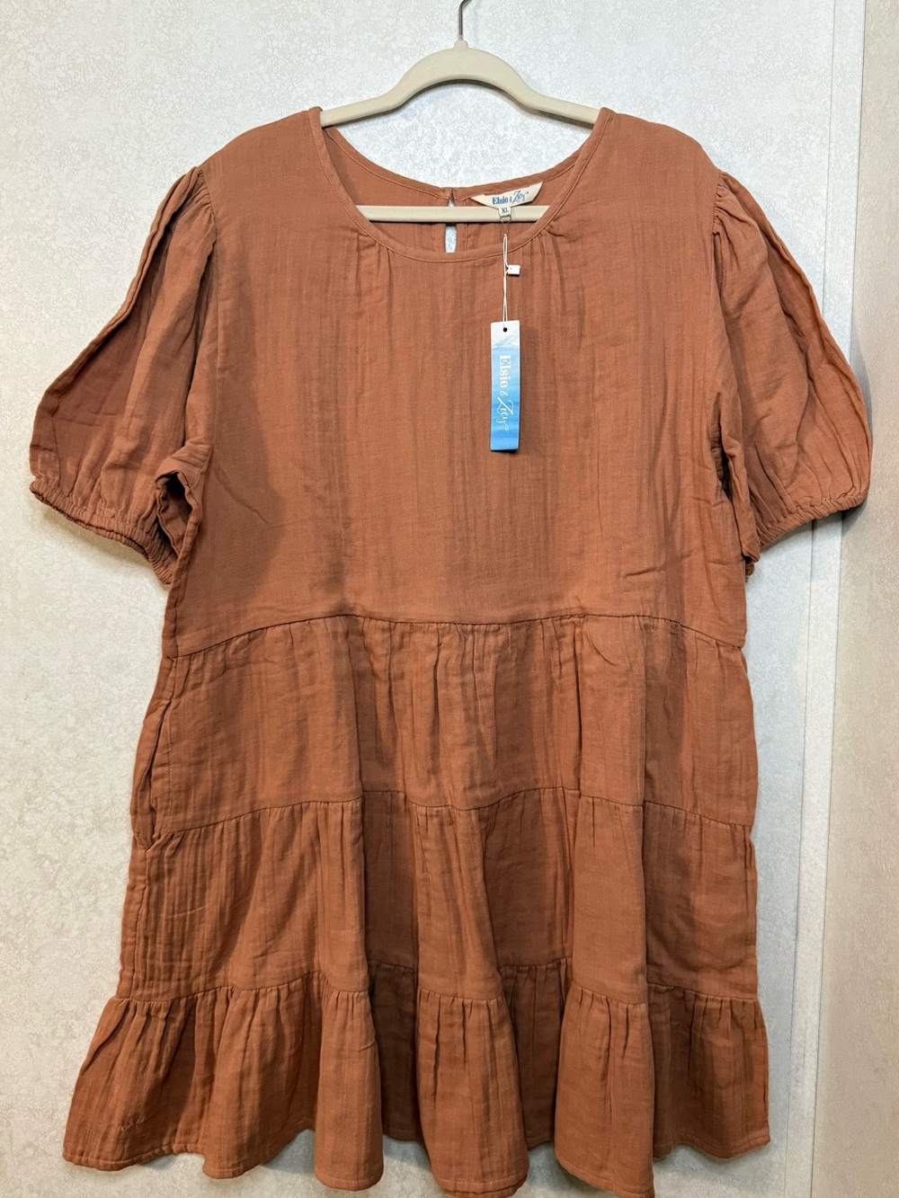 Puff-Sleeve Dress